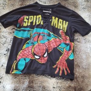 Spiderman lace up front t-shirt